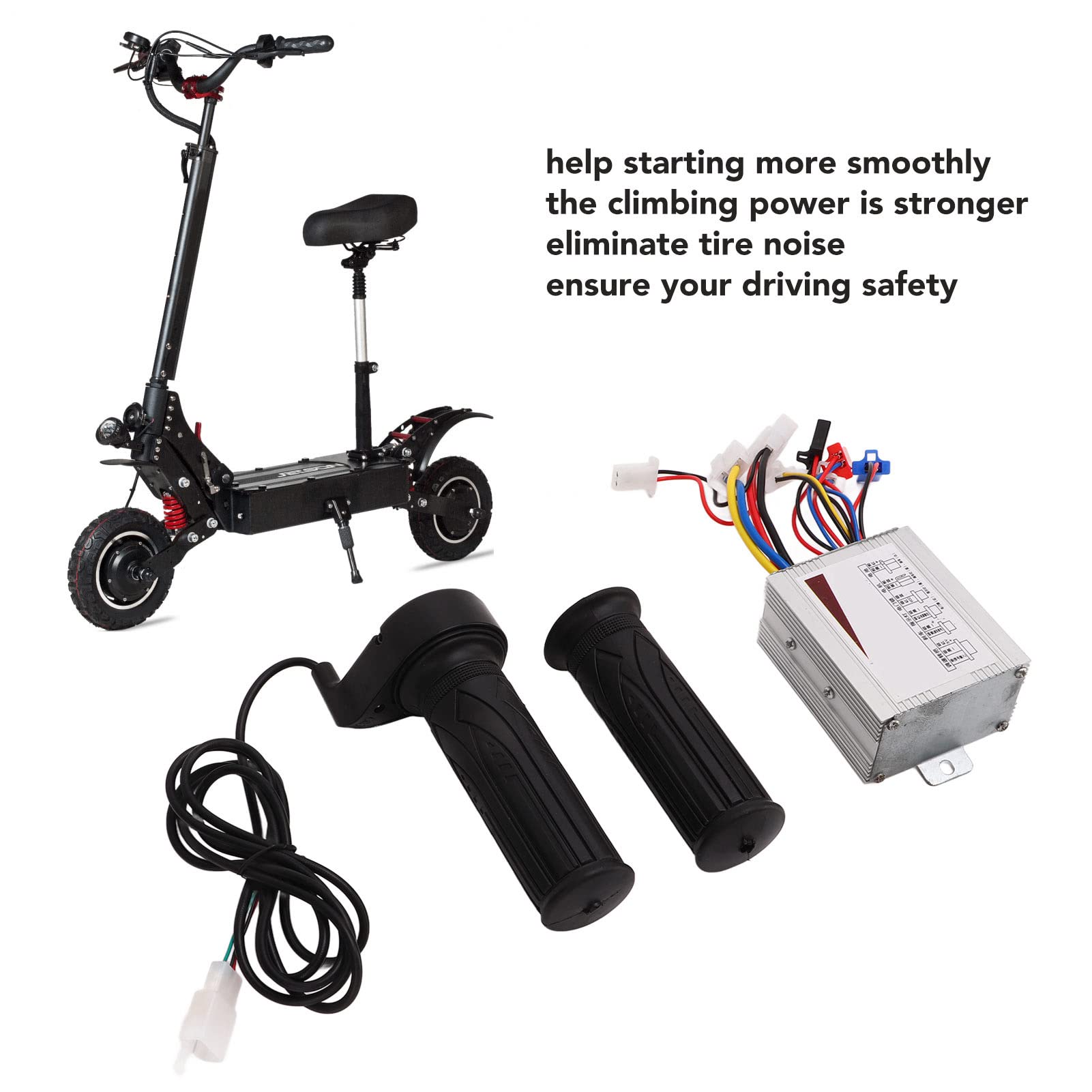 Regolatore Di Velocità Per Motore A Spazzole 24V 800W Con Manopola Acceleratore - Resistente In Lega Di Alluminio Per Triciclo Elettrico, Scooter, Go Kart - 2