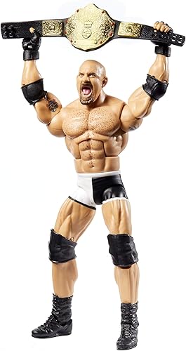 Miniatura 3 de Figura de acción de lujo WWE Goldberg Elite Series #74 con detalles faciales realistas, equipamiento de lucha icónico y accesorios