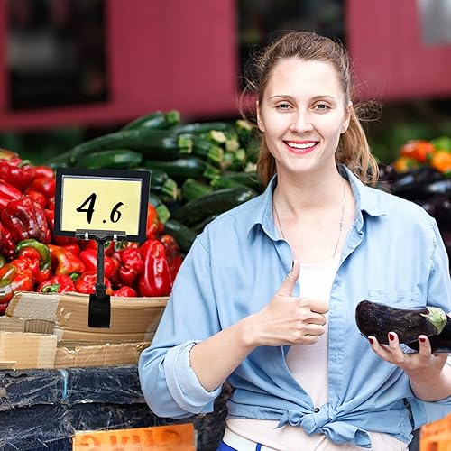 Miniatura 5 de Gadpiparty 5 unids Pop Publicidad Carpeta Pared Sign Holder Clip Board Holder Tag Display Holder Food Sign Holder Merchandise Poster Sign Stand Clip