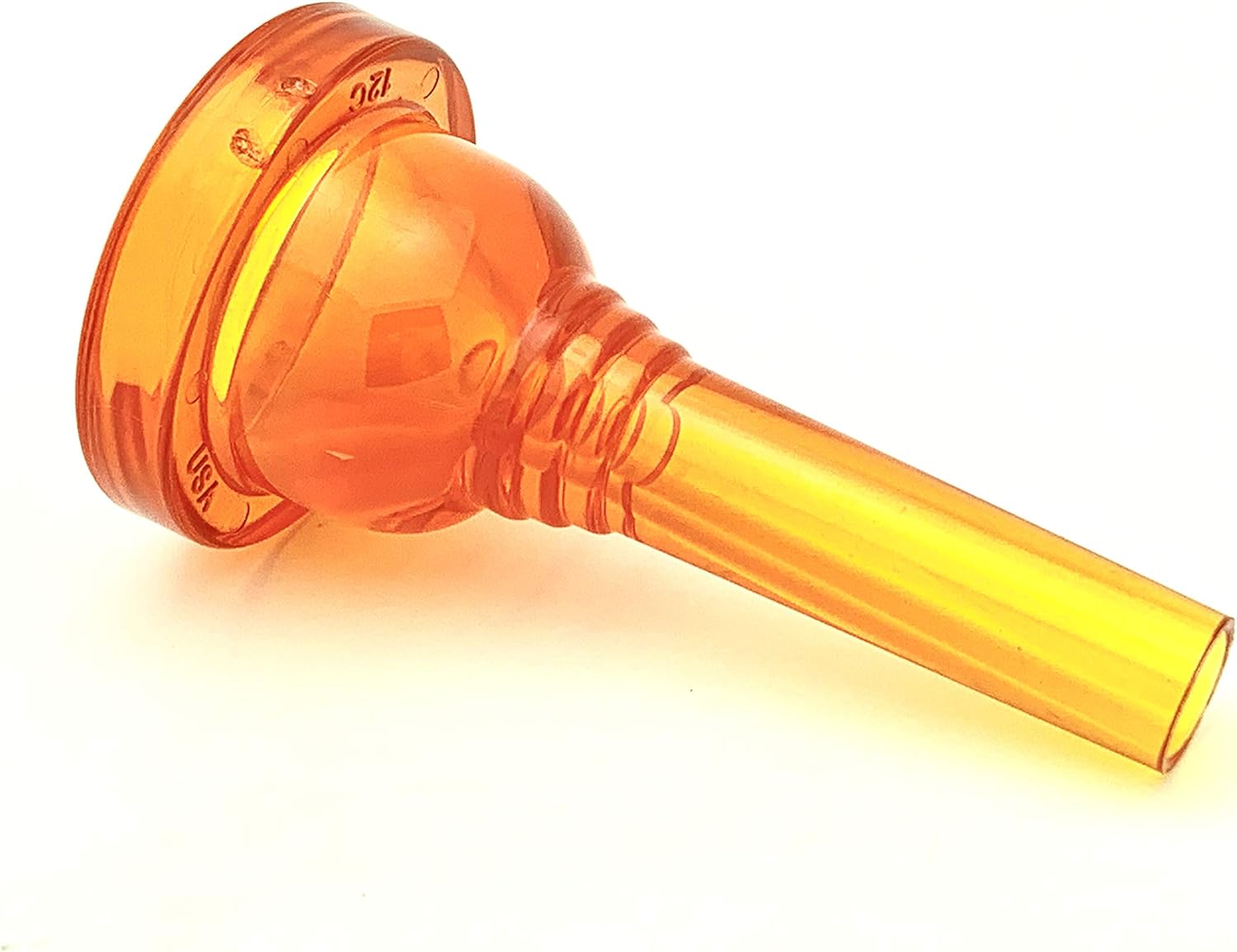 KELLY-12C - Small-shank Trombone/Baritone Lexan-Mouthpiece - Crystal-Orange
