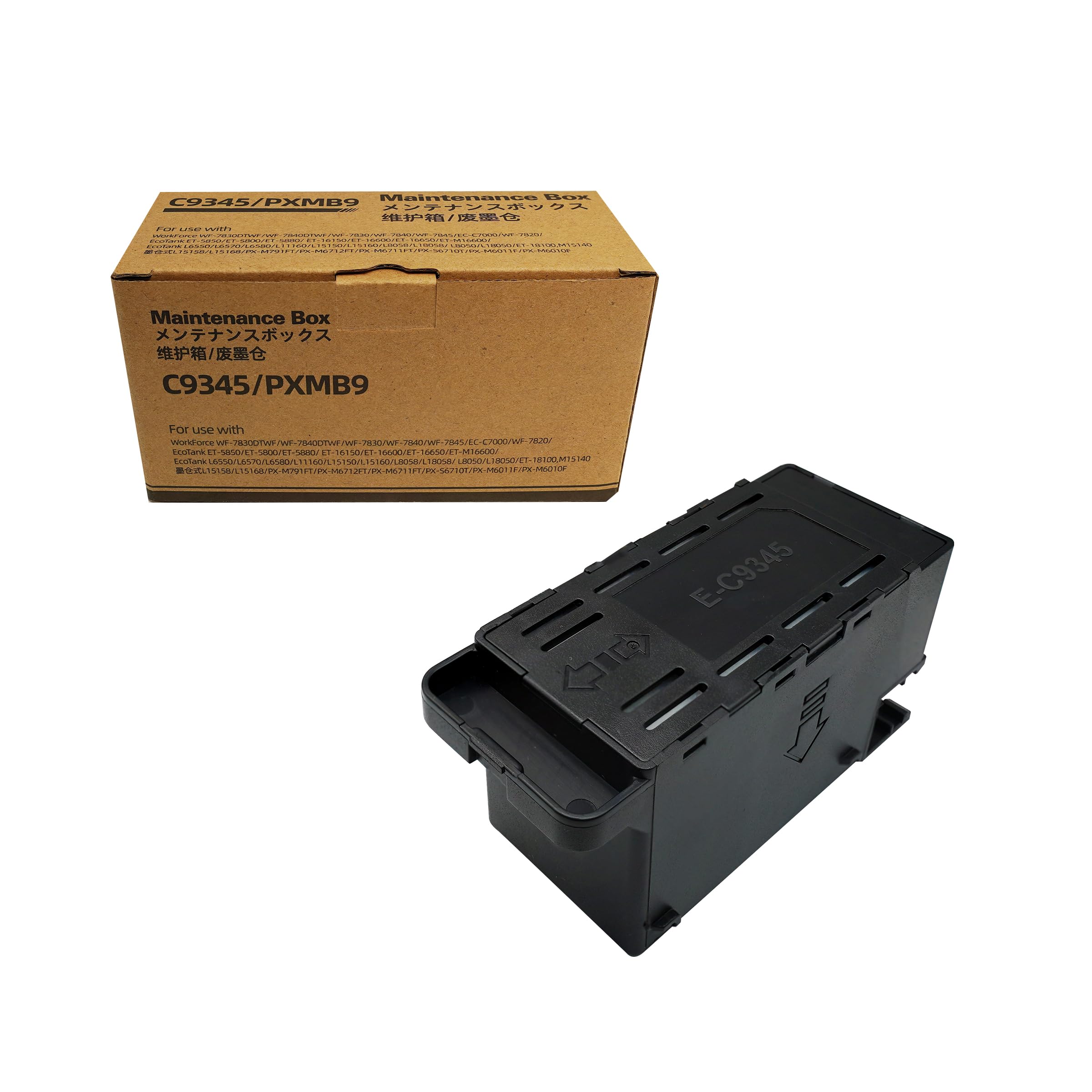 C9345 Scatola di Manutenzione C12C934591 Compatibile per Epson ET-5850 ET-5800 ET-5880 ET-16150 ET-16650 ET-16600 ET-18100 WF-7830DTWF Pro WF-7840DT WF-7820 WF-7840 L15150 L6550 L6570(2 Pack)