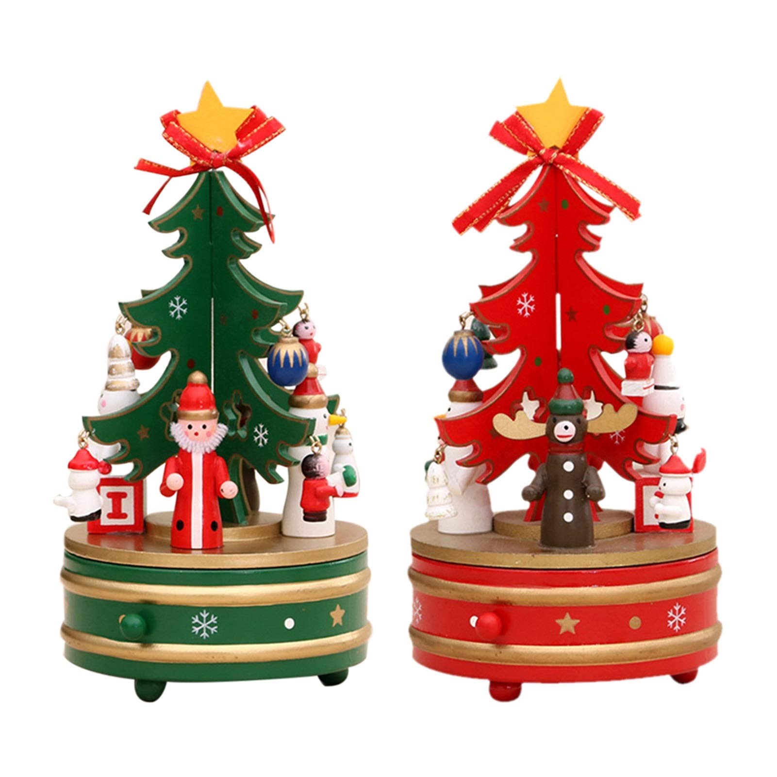 木製クリスマスツリー 　オルゴール オルゴールツリー・プチ（グリーン）｜[飛騨の家具]オーク