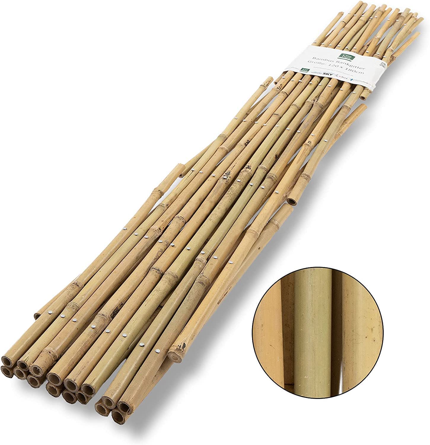 KARAT Treillis en Bambou pour Jardin Balcon Terrasse Terrain de Sport Clôture de propriétés - Extensible Solide - Résistant aux Intempéries - Support pour Plantes Grimpantes (90 x 180 cm)