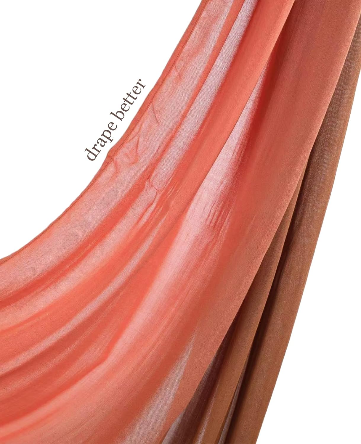 Special Ombre Modal Cotton Hijab Scarf for Women, Graceful Gradient Muslim Head Scarfs - Image 5