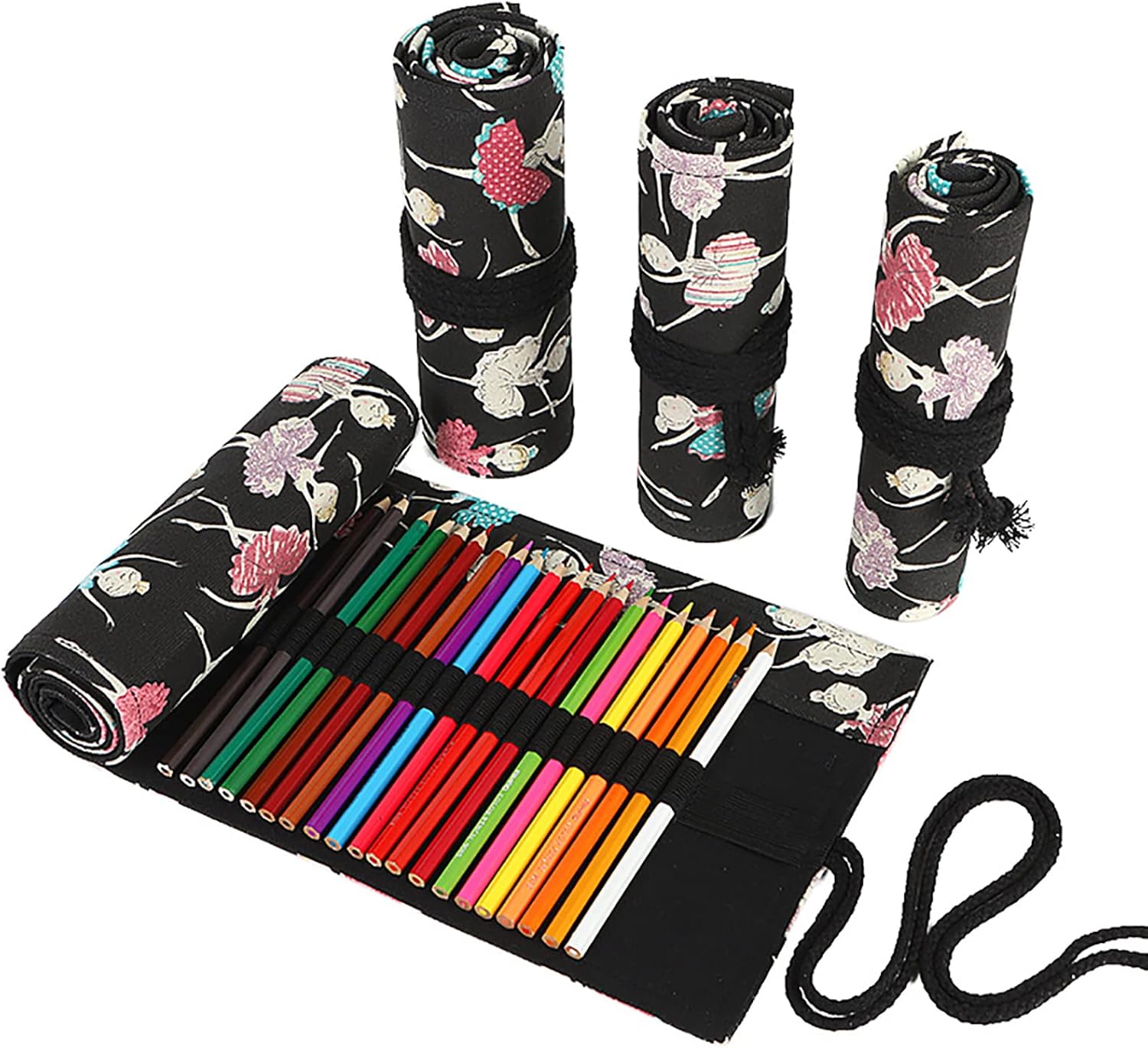 DIYOMR 24/36/72 Slots Pencil Wrap Pencil Rolls, Artist