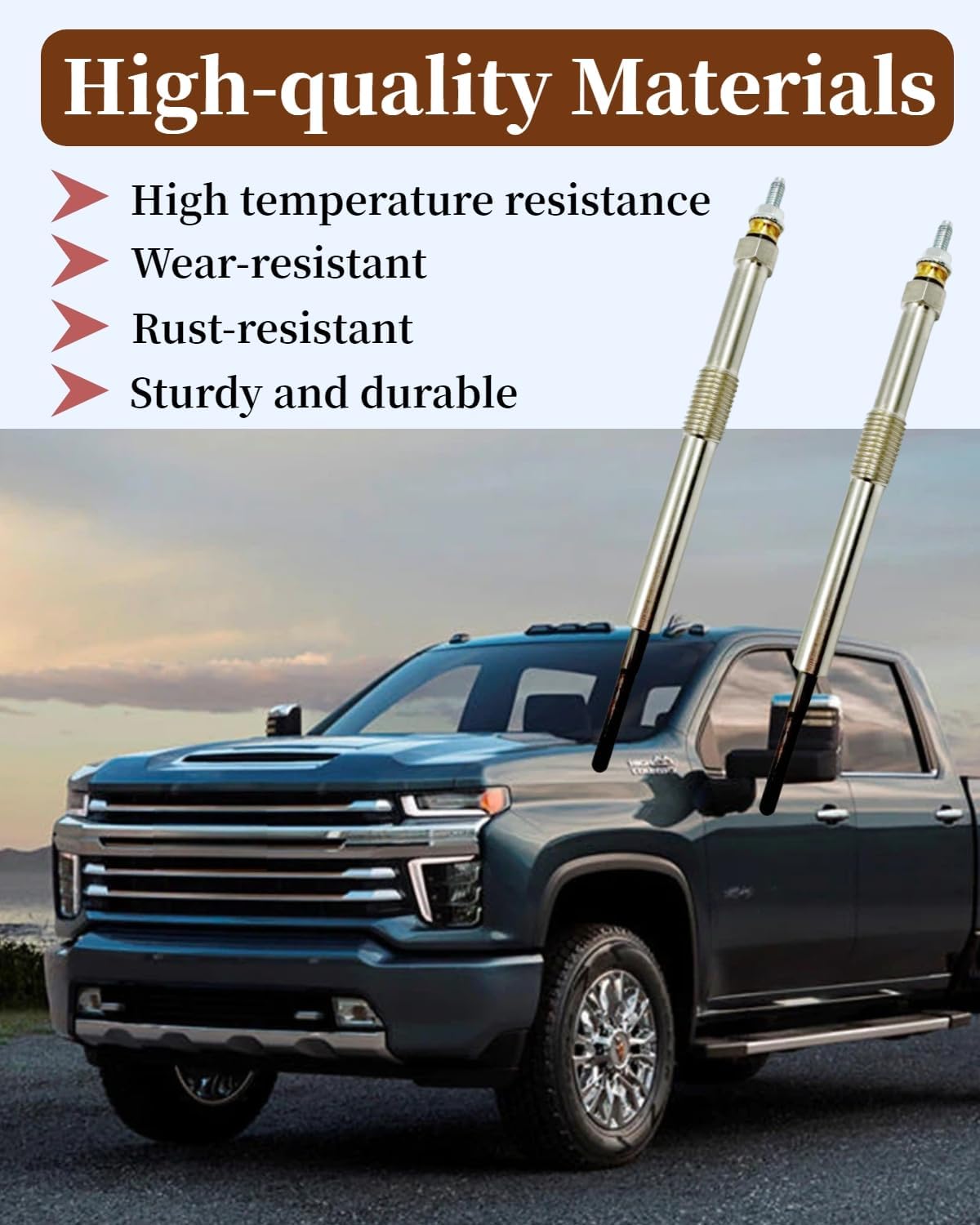 2Pcs 68G Diesel Glow Plug Fit for Chevy for GMC L5P Duramax 6.6L 2017-2023 Replace 12690238 12679959 GP124 21135 12666880 12725202