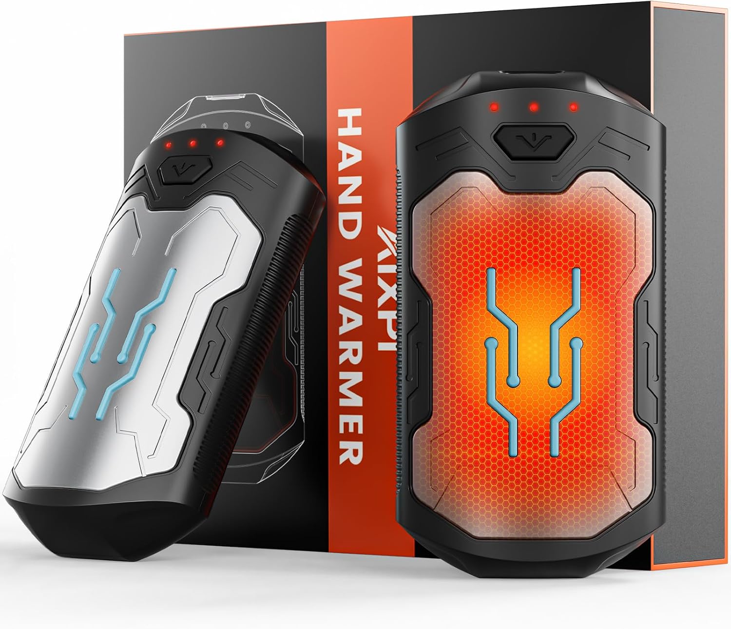 Hand Warmers Rechargeable, 2-Pack Portable Electric Pocket Heaters with 3 Heating Settings (95-130°F) & Fast Heating for Golf, Camping, Hunting, Gifts for Men Women