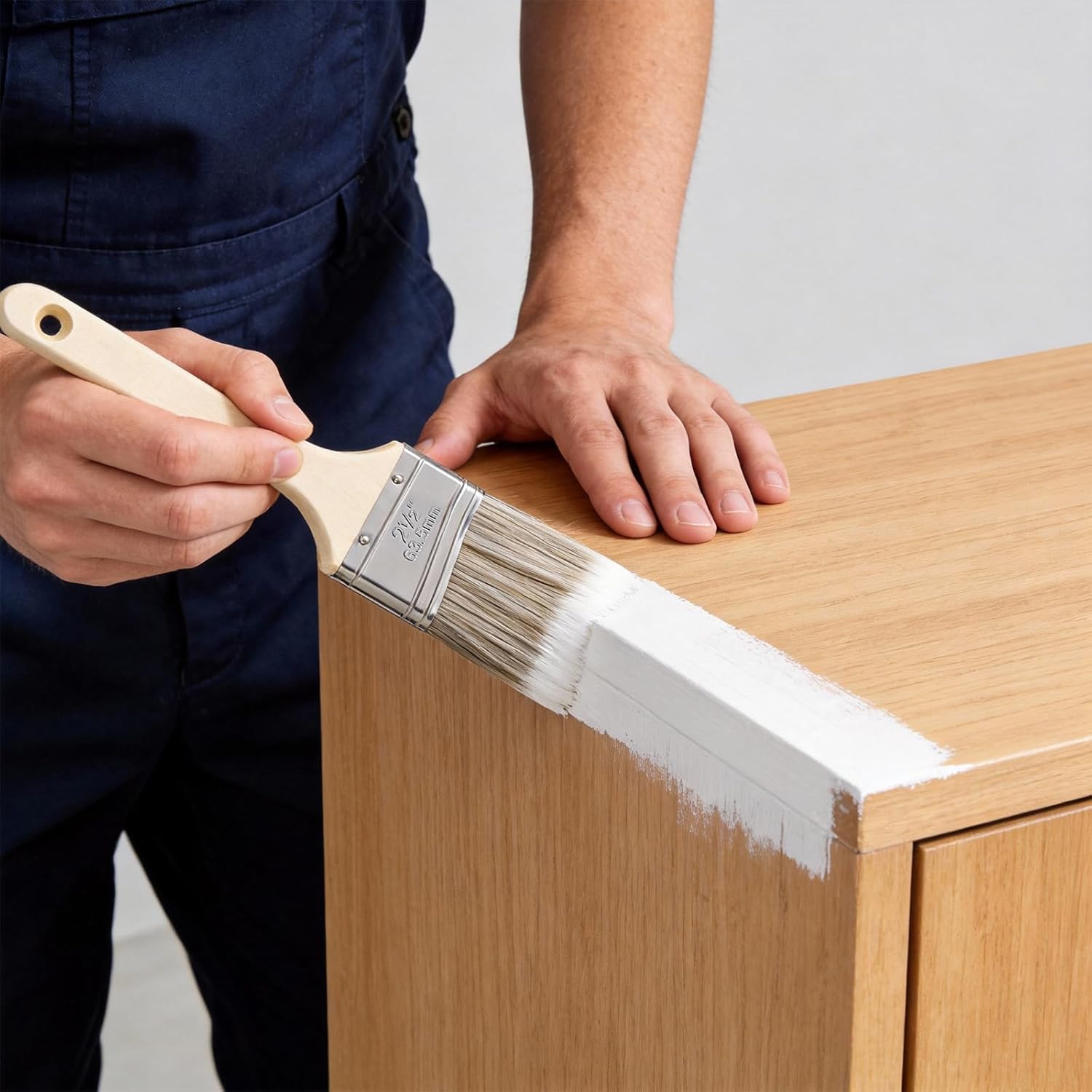 10 PCS 2.5 Inch Angle Paint Brushes for Acrylics, Stains, Interior & Exterior Use