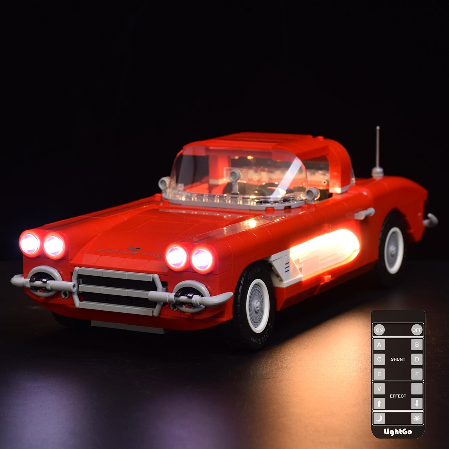 LightGo LED Lighting Kit Designed for Lego 10321 Chevrolet Corvette 1961 Building Set - Not Include Model (Infrared Version)