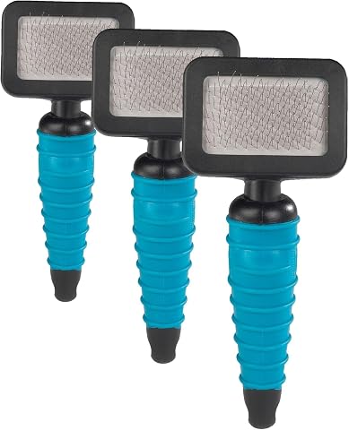 Master Grooming Tools Ergonomik Dilimleyici Fırçaları — Köpeklerin Bakımı için Kalıplanmış Fırçalar - Ekstra Küçük, 5,08 cm x 5,08 cm (3 paketi)