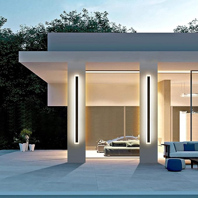 Flatware Moderne Wall Sconce Dimbaar Wardwired LED Wandverlichting IP65 Waterdicht for woonkamer slaapkamer gallway decor (Color : 150 x 5 x 5cm 45W, Emitting Color : Cold White) photo 3