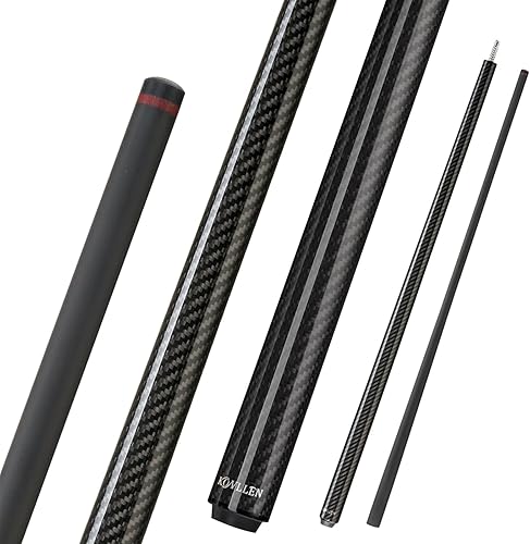 KONLLEN Break Cue  58" 20oz Heavy Carbon Fiber Break Pool Cue, 13mm Phenolic Tip, 2-Piece Professional Design