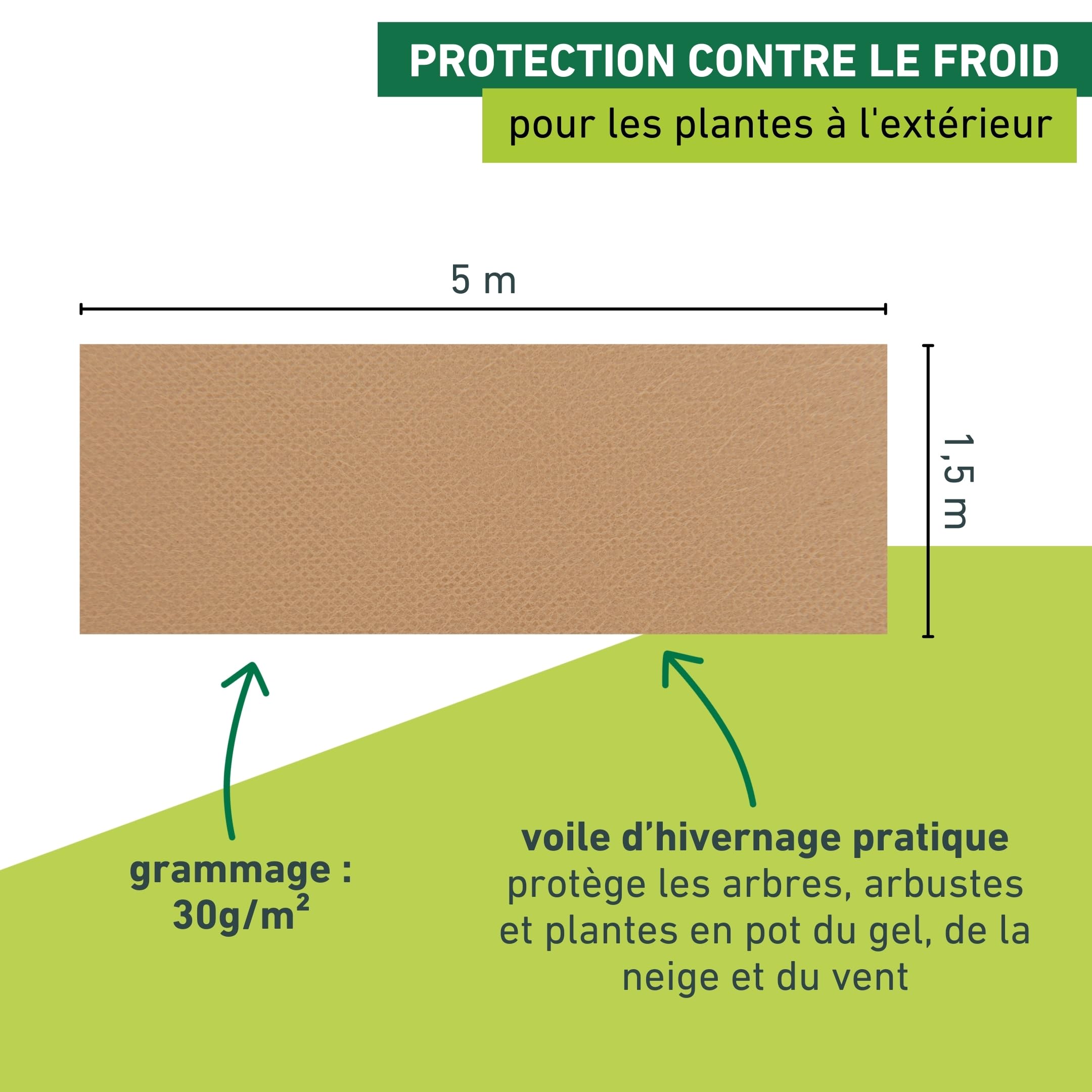 Toison D'Hiver Windhager Multi-Protect - Protection Antigel Pour Plantes 1,2x1,8 M | Housse Polaire Jardin