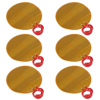 6pcs Film Heater Plate Adhesive Pad 12V 13W 70mm PI Heating Elements Film Strip Heater Adhesive Polyimide Heater Plate