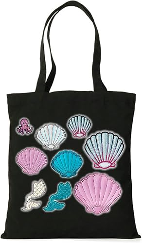 Miniatura 4 de Pretty Seashell - Parches bordados para planchar para coser en ropa, ropa, chaqueta, polo, camiseta, sombrero, bolsa (estilo 2 (9 piezas)