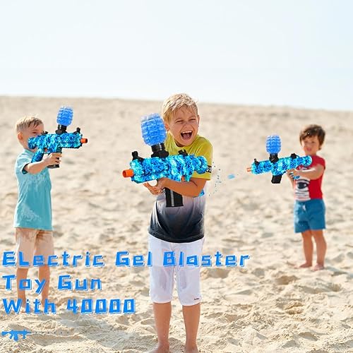 Miniatura 8 de Pistola eléctrica de bolas de gel, lanzador automático de bolas de salpicaduras de alta velocidad con más de 40000 y gafas, juguetes de bolas de