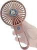 Coverzone Portable Mini USB Fan Led Illuminated Desktop 3 Levels Built-in Light Handheld or Desktop Use Rechargeable Mini Fan Cooler Pocket Size 11cm Mini Fan YS2269 (Pink)