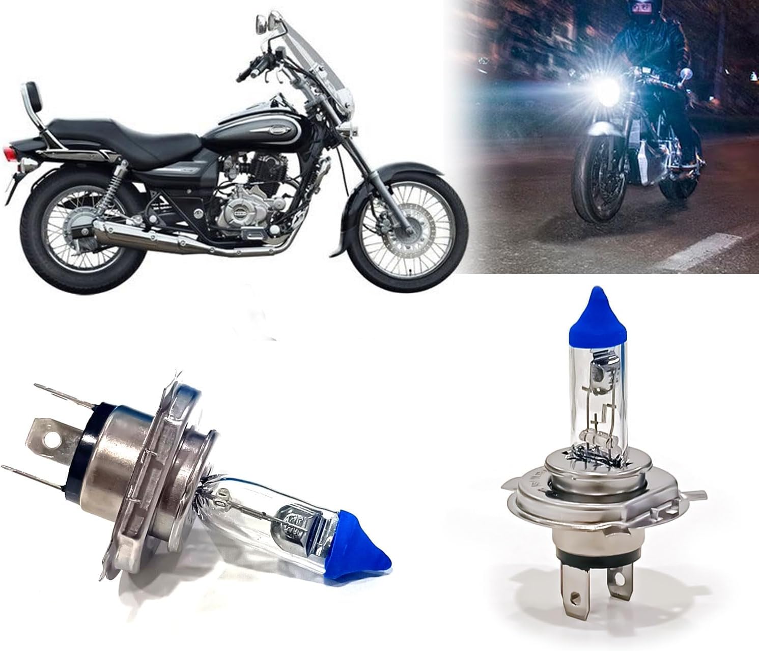 Halogen H4 Front Headlight Bulb 12V/35W Ultra Bright Compatible with Avenger 220 DTS-i (Pack of 1)