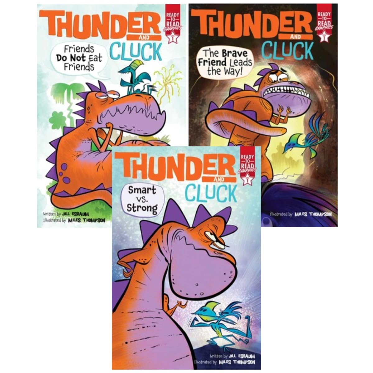 Thunder and Cluck Series 3 Books Set - Friends Do Not Eat Friends, The Brave Friend Leads the Way!, Smart vs. Strong