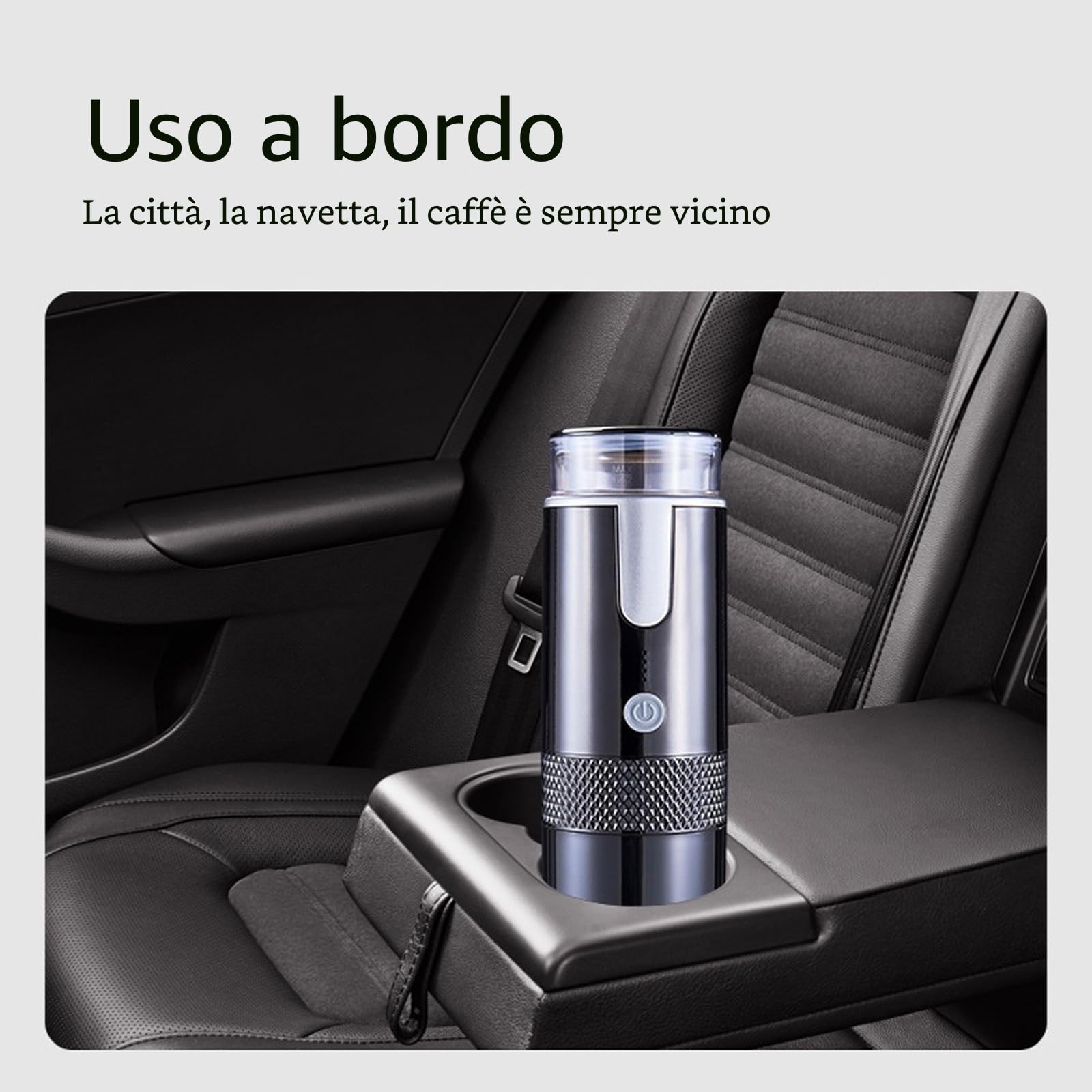 Macchina per caffè espresso portatile per auto, macchina da caffè a cialde, con ricarica USB, adatta per campeggio all'aperto, auto, casa, alta pressione, elettrica, ricaricabile'