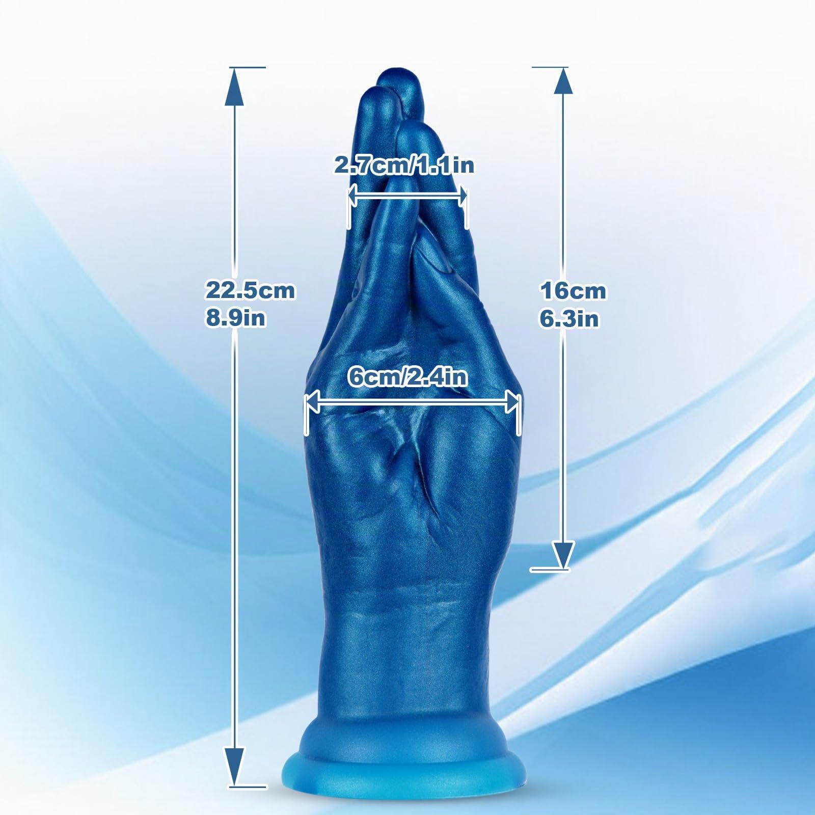 Tapón anal de silicona suave de 23 cm con forma de puño, masajeador de próstata, tapón anal extra grueso con ventosa, dilatador anal de fantasía, juguete erótico para mujeres