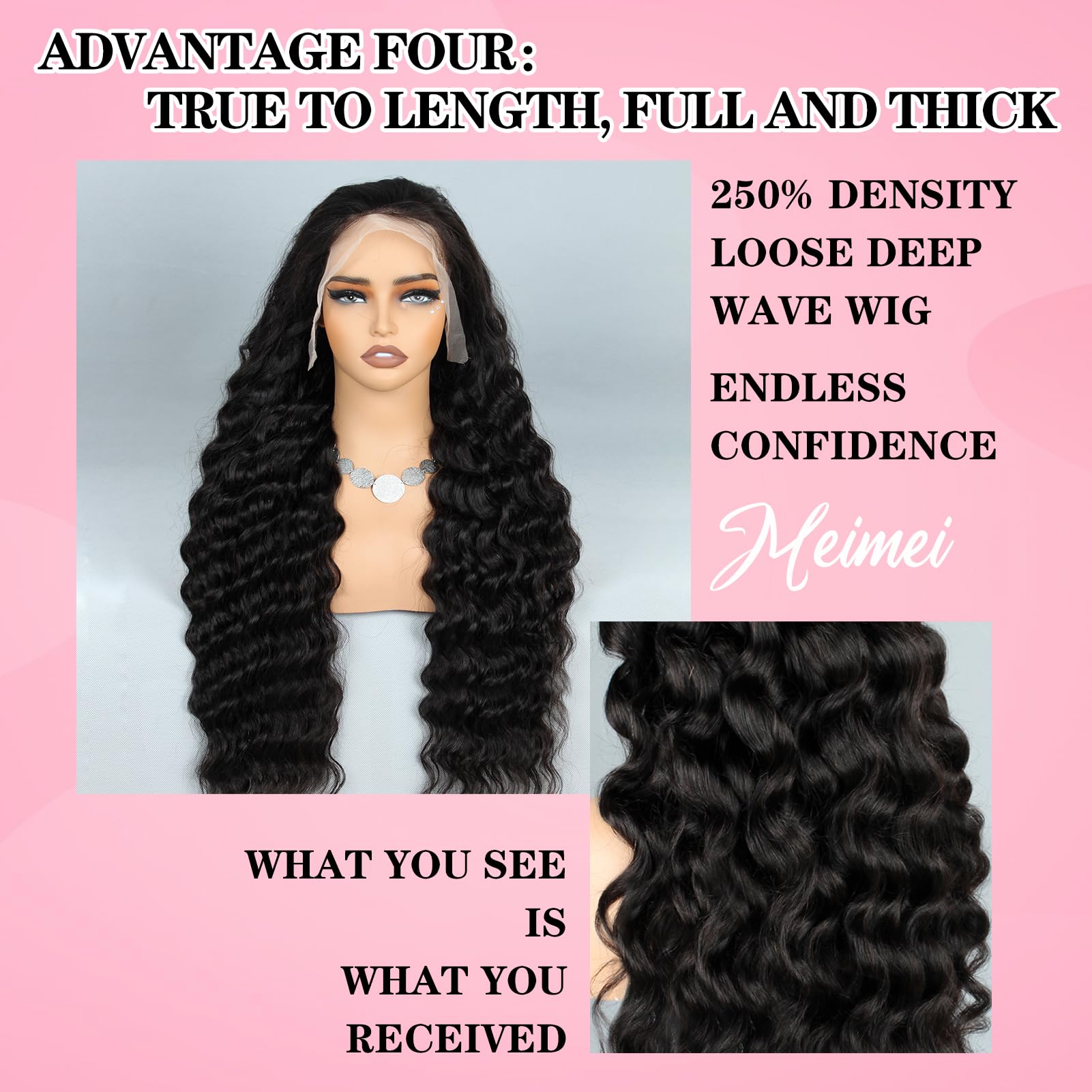 Amazon.com : 250% Density HD Lace Front Wigs Human Hair  display picture 1