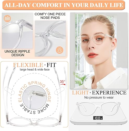 Miniatura 4 de MARE AZZURO Gafas de lectura redondas para mujer 0 1.0 1.5 2.0 2.5 3.0 3.5 4.0 5.0 6.0