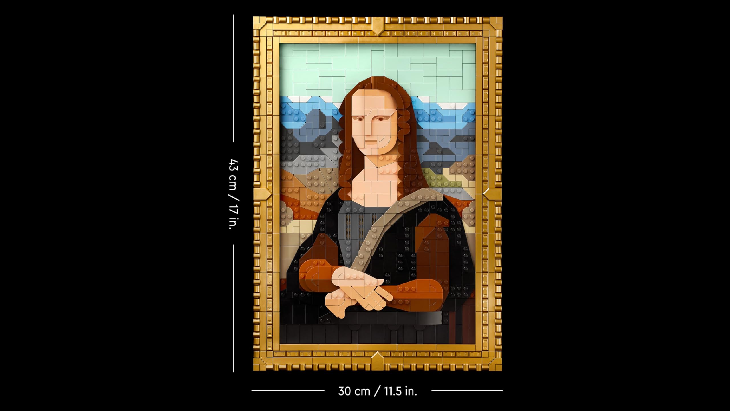 LEGO Art Mona Lisa 31213 | Obraz z klocków, zestaw konstrukcyjny dla dorosłych, prezent dla fana sztuki, dla kobiet i mężczyzn, 1503 elementy