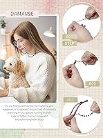 Vista 5 de Cadena para gafas, 8 piezas con cuentas para lentes de ojos alrededor del cuello para mujeres y niñas, gafas de sol, máscara y collar con cordón