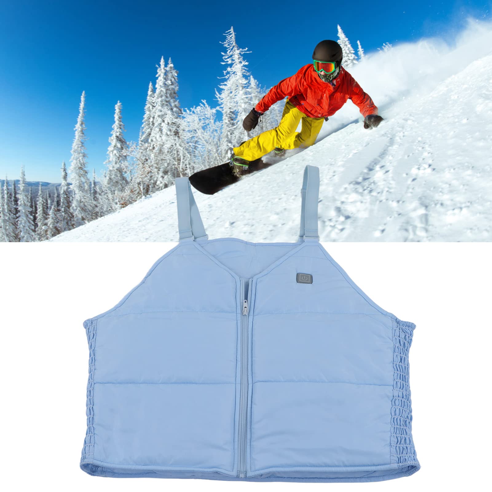 Gilet riscaldato Elettrico per Donna Gilet riscaldante USB Intelligente Gilet Invernale Termico Isolato Tenda da Campeggio Esterna RV Tessuto di Cotone Lavabile Leggero