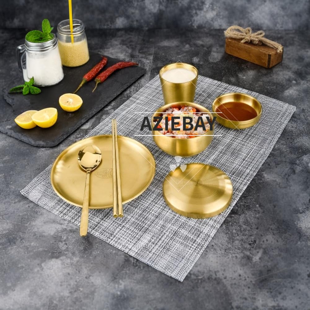 Amazon.co.jp: AZIEBAY 韓国食器セット チタンコーティング 6点セット