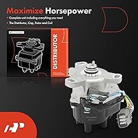 Vista 3 de Distribuidor de encendido A-Premium con módulo, tapa y rotor compatible con Honda Accord 1990-1991 2.2L