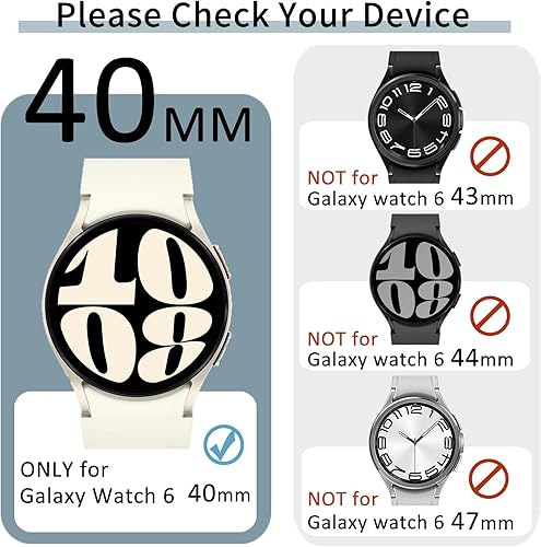 Miniatura 8 de RICHONE - Funda compatible con Samsung Galaxy Watch 6 de 1.575 pulgadas, protector de pantalla de TPU suave, resistente a los arañazos, juego de