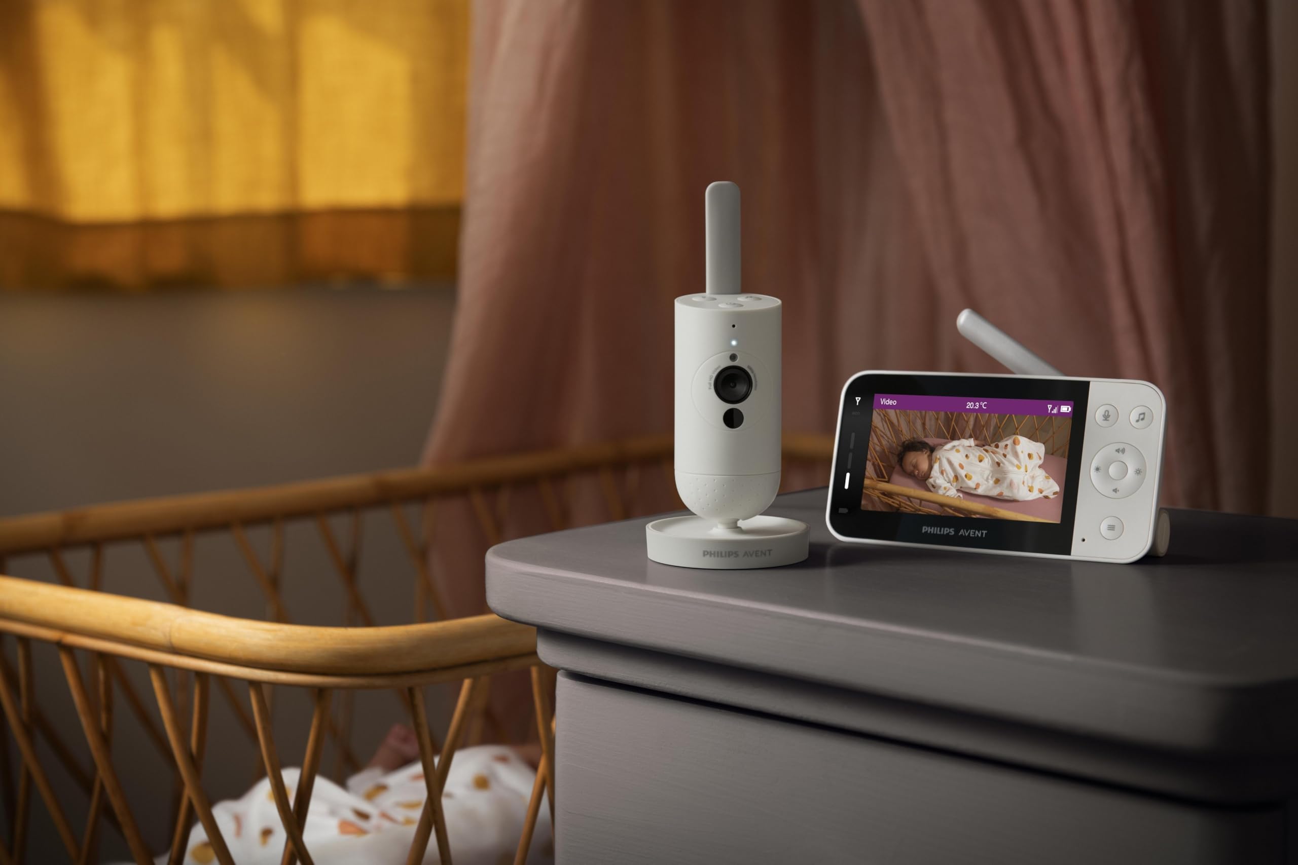 Philips Avent SCD953/26 Moniteur Vidéo Connectée - Écran de 4,3" Full HD, WiFi, Longue Autonomie de la Batterie