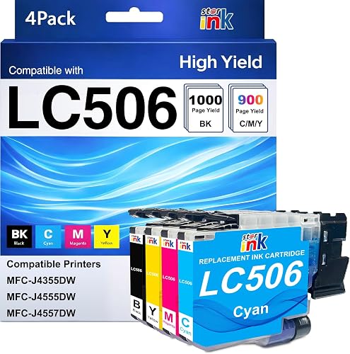 Starink Replacement for Brother LC506 Ink Cartridges Combo Pack 4P