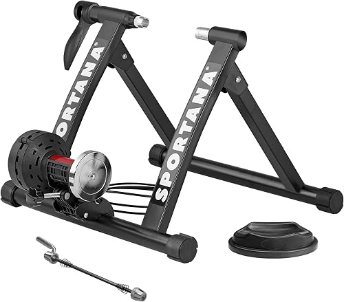 ® Home Trainer vélo Max. 150kg entraîneur vélo Noir Plia SPORTANA
