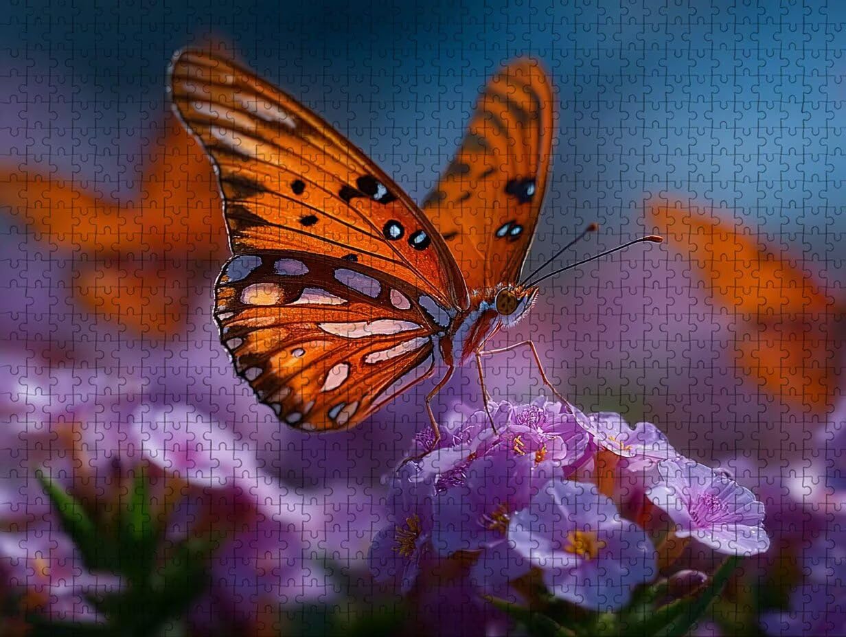 Puzzle Sztuka z pudełkiem kwiat, motyl puzzle drewniane 5000 sztuk dorośli 156 x 105 cm, zajęcia rozrywkowe o wysokim stopniu trudności, klasyczna gra DIY, układanka dla całej rodziny, prezent, 1-7032