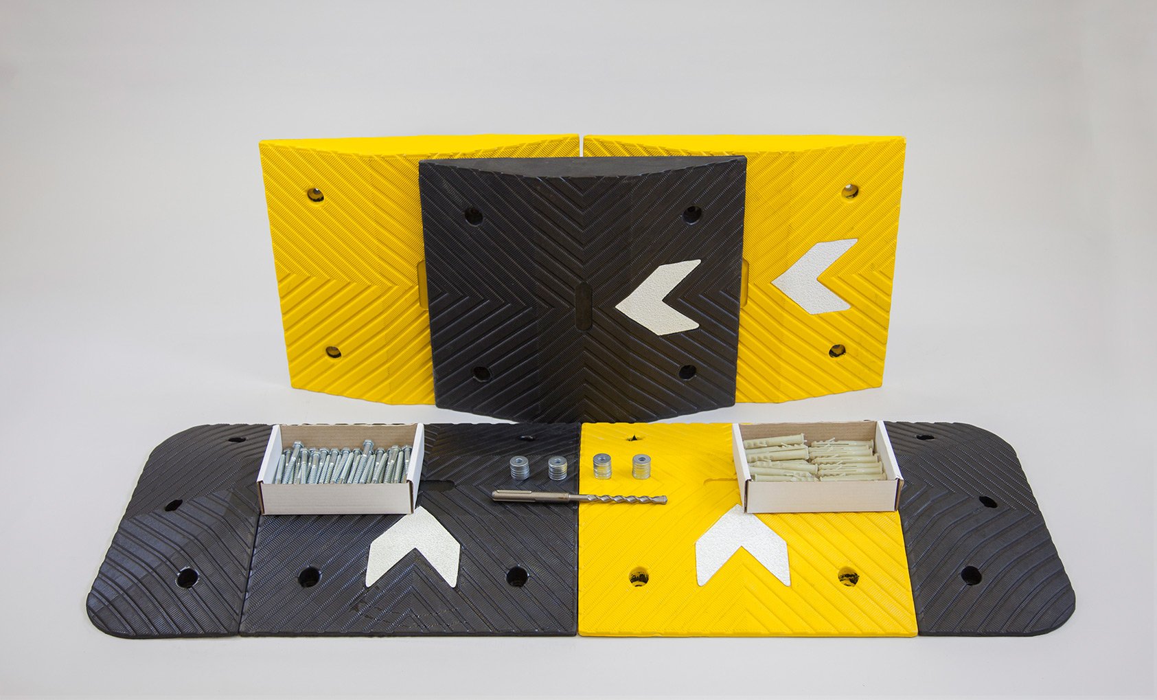 The Ramp People 5mph Speed Bump Kits - 75mm High - Includes Fixings (3000mm) 75MM Speed Ramp, Road Ramps
