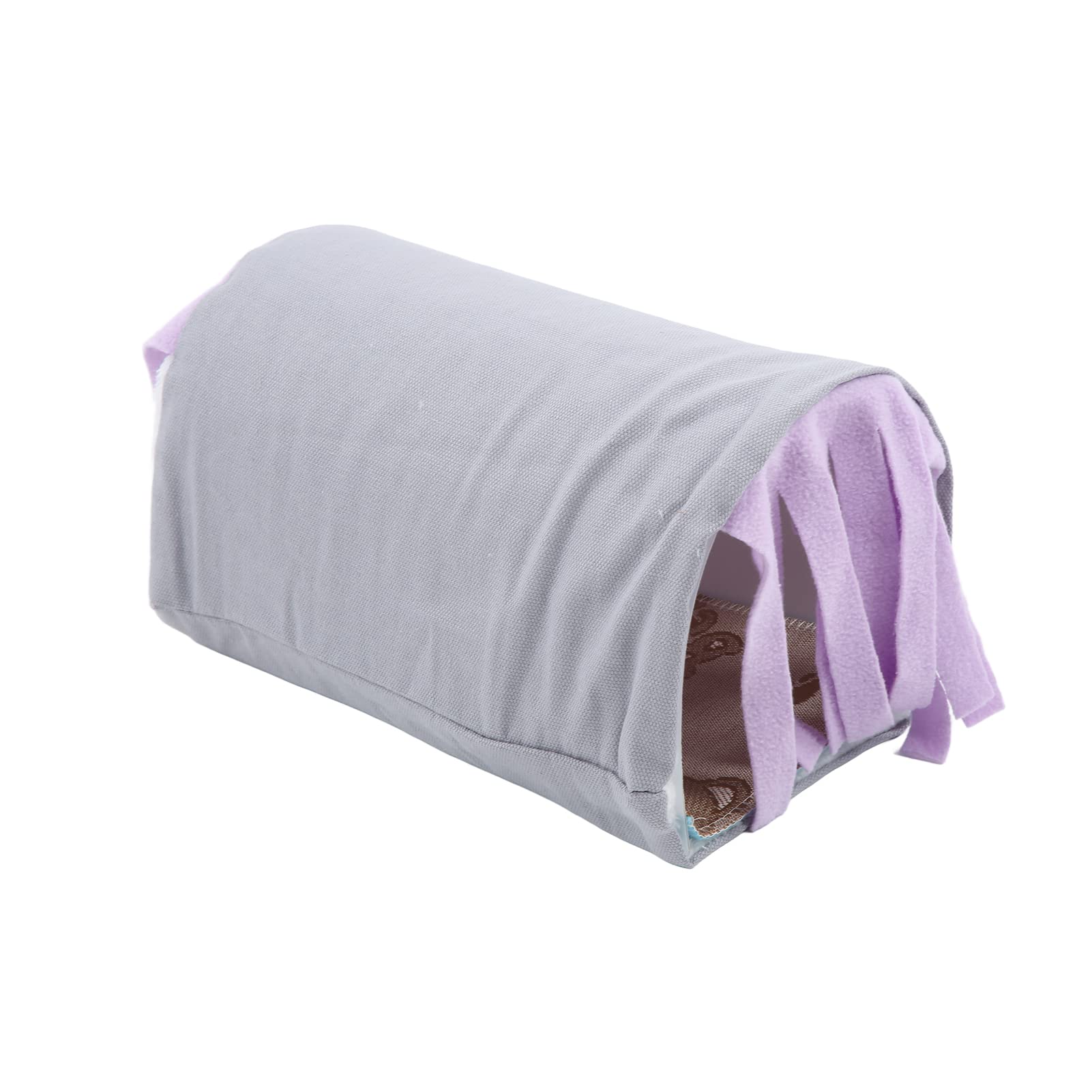 Small Animal Tunnel, Tassel Detachable Hideout Tunnel, Hamster Guinea Tubes & Tunnels Tube House for Pig Rabbit Pipe S Pets (Gray + purple)