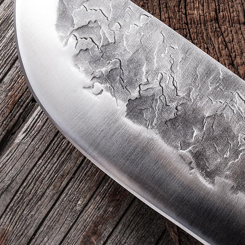 Meat Cleaver,Cleaver Knife 7.6Inch Handmade Forged Kitchen Knife 5CR15 Stainless Steel Butcher Meat Chopping Cleaver Chinese Chef Knife