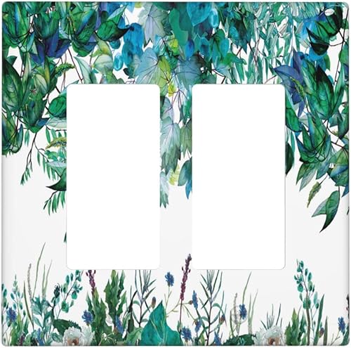 Miniatura 13 de Cubiertas de Interruptor de Luz de 1 Pandilla Bosques Animales Flores Hierba Árboles Placa de Pared Decorativa Interruptor Eléctrico para Decoración