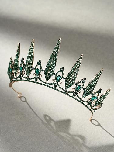 Miniatura 46 de SWEETV Tiaras y coronas para mujer, tiara de boda de cristal para novia, corona plateada de metal, accesorios de fiesta de disfraces