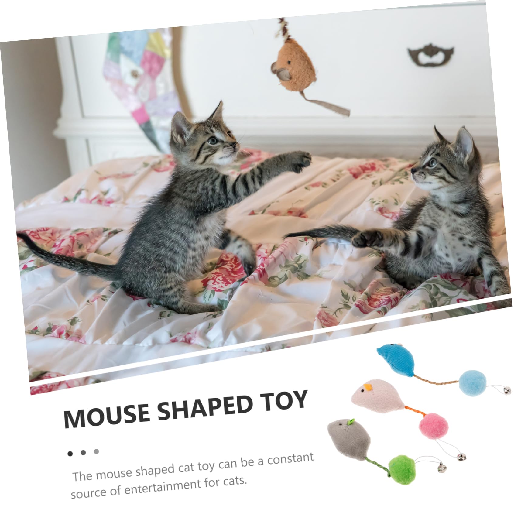 6pièces Jouet Souris pour Chat Jouet Teaser De Remplacement Fourniture