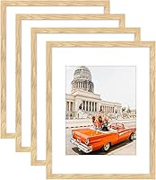 Vista 36 de Marco de fotos de 4x6 pulgadas, marco de fotos de madera de ROBLE con vidrio Perspex para exhibición vertical u horizontal en mesa o pared