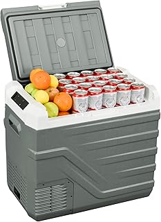 Alpicool Réfrigérateur de Voiture 44L, Glacière à Compression 12V/24V DC 100-240V AC, Réfrigérateur Frigo Voiture pour Camion, Camping, RV, Voyage en Voiture, Pique-Nique,-20℃-20℃