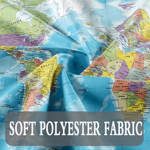 Miniatura 10 de SAOLUIS Tapiz educativo de mapa del mundo, mapa de los países del mundo, tapiz de mapa, decoración de pared para aula, dormitorio, sala de estar,