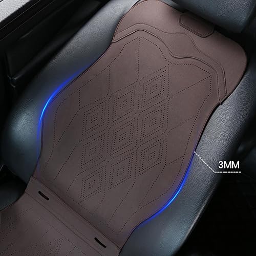 Miniatura 8 de Cojín de asiento de automóvil compatible con Dacia Duster Logan MCV Sandero 2 asientos, cojín de gamuza para vehículo, piel sintética, cómodo,