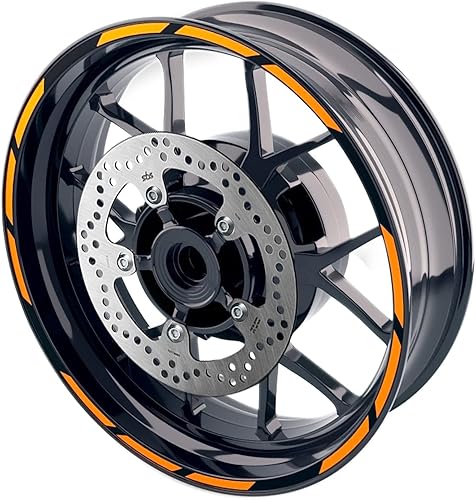 Miniatura 1 de MC MOTOPARTS Pegatinas para llantas exteriores de 17 pulgadas, compatibles con YZF R125 MT125 MT07 MT10 MT25 FZ25 MT03, color naranja