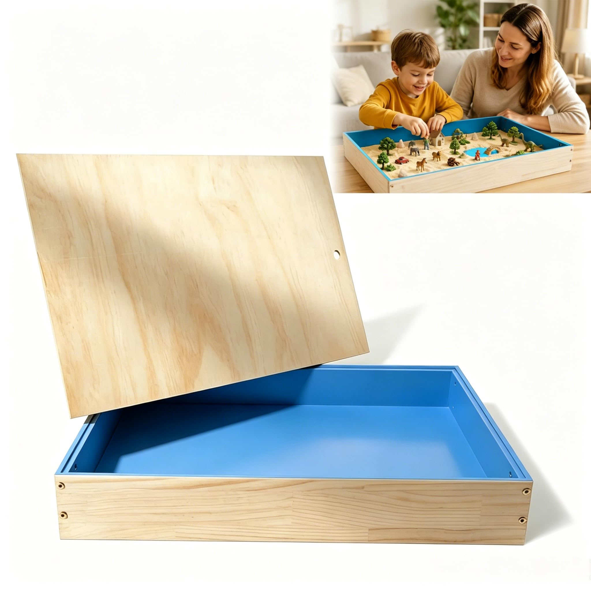 Wooden Sandtrays with Lid, Versatile Sand Tray Therapy