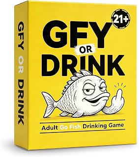 GFY OR DRINK - Adult Go Fish Drinking Card Game, 2+ Players, 52 Cards